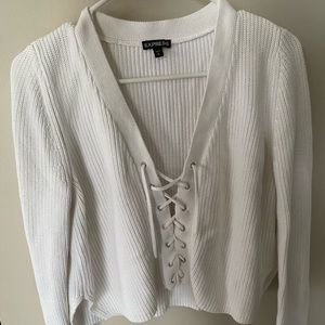 Express white sweater